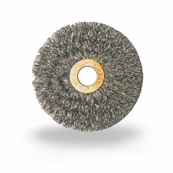 Jaz Crimped Wire Wheel Brush, 3", Small, .014", Steel 07755